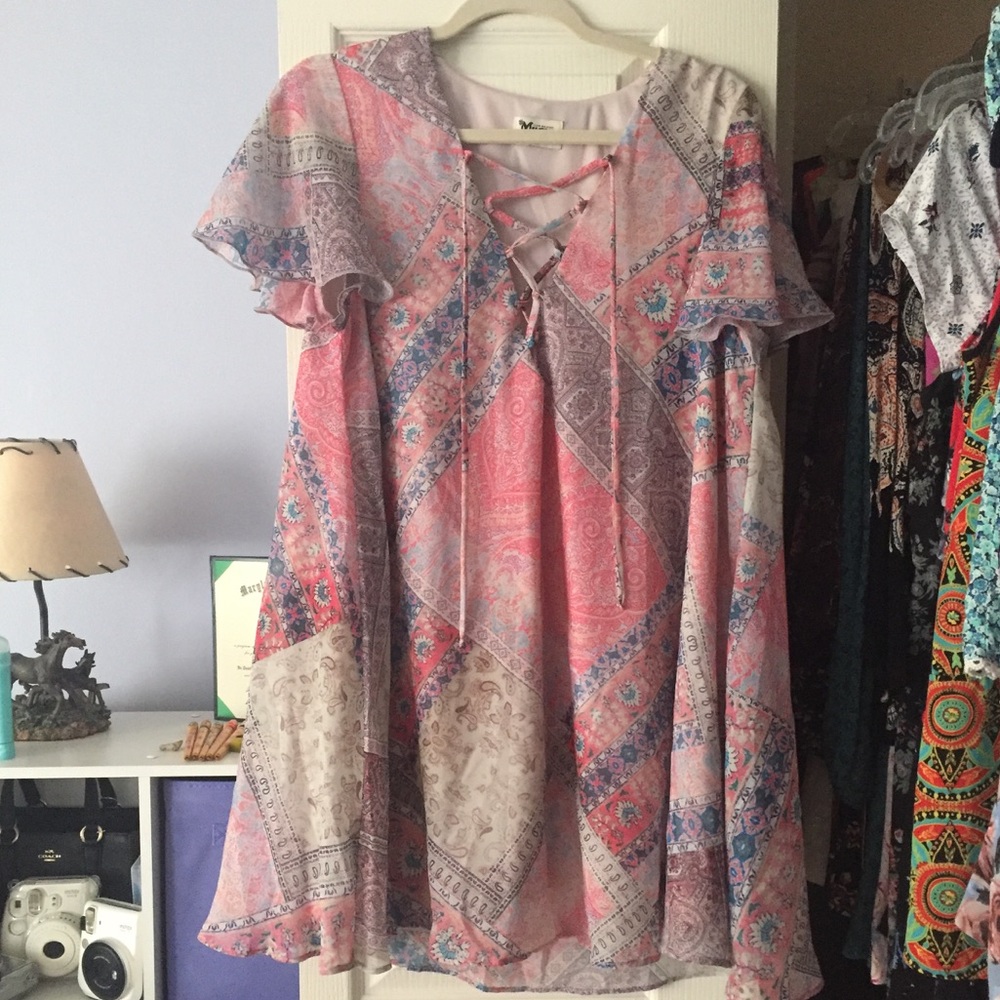 SMYM Kylie Lace Up Dress- Make an offer!
